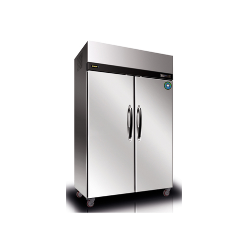 Organización y maximización del espacio de almacenamiento en refrigeradores verticales de acero inoxidable
