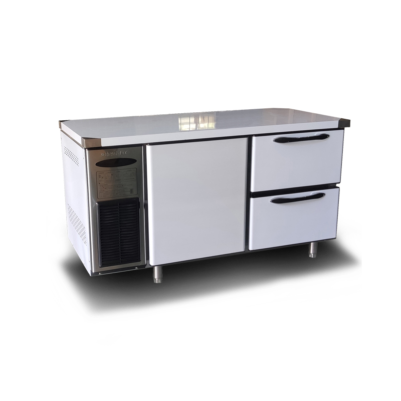 Refrigerador de mostrador de acero inoxidable con cajón