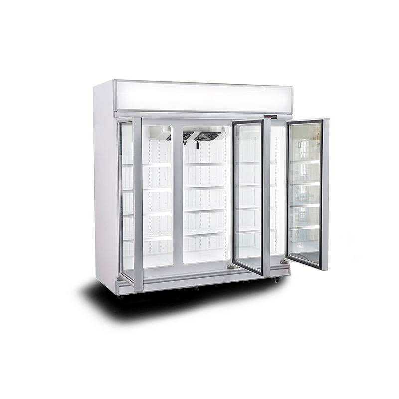 Refrigerador de exhibición de puerta de vidrio colorbond de 3 puertas